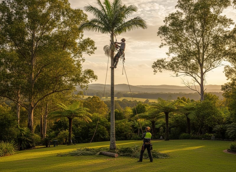 Palm Tree Removal performed by Cairns Arborist in the Cairns