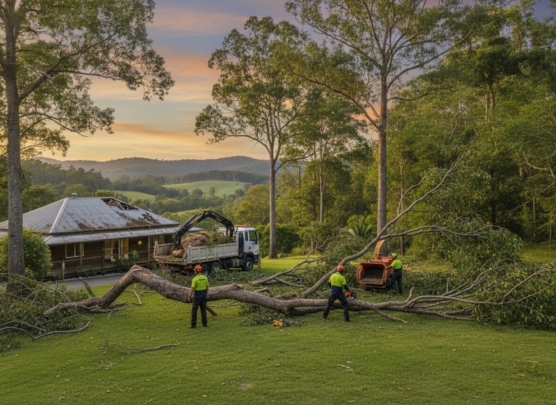 Storm Damage Tree Removal performed by Cairns Arborist in the Cairns